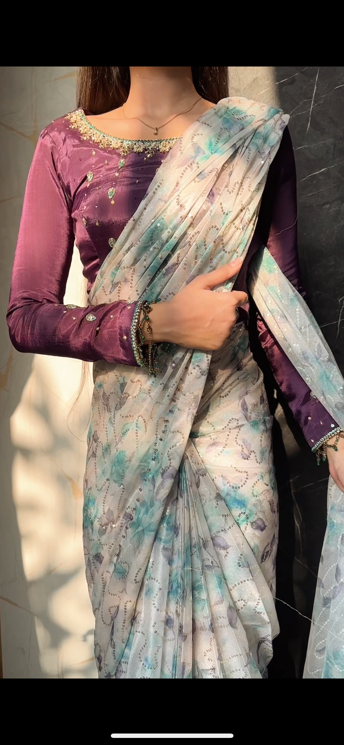 Pastel Bloom Saree